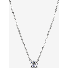 Pandora Diamond Necklaces Pandora Era Lab-Grown Diamond Pendant Necklace - 14k White Gold