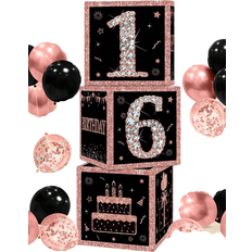Shein pcsSet cm th Rose Gold Birthday Surprise Box th Birthday Party Room Background Decoration Photo Props Birthday Gift