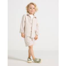 Lindex Shorts Lindex Shorts Linen Blended - Vit