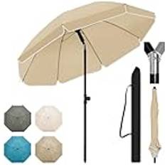 Trädgårdsparasoll Utomhus 195 cm Brungrå