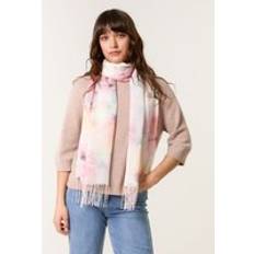 Orange Scarfs Blue Vanilla Floral Print Scarf - Orange