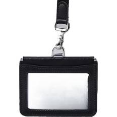INF ID-Kortholder I Ægte Læder Med Lanyard - Sort