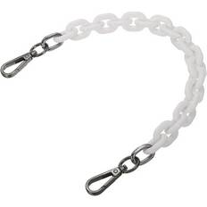 White Bag Accessories Uxcell 15" acrylic chain purse strap replacement luxury handbag strap white