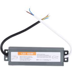 Fdit 60W Vattentät IP68 12V 24V DC LED Power Supply Driver Transformator Adapter