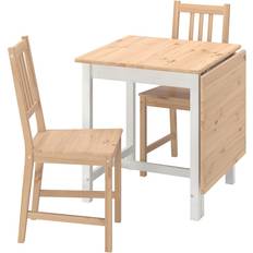 IKEA PINNTORP stolar, ljusbrunlaserad Matbord 75x124cm 3st