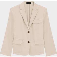 Theory Blazers Theory Shrunken Crunch Linen Jacket - Straw
