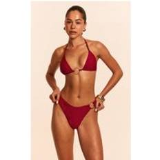 PrettyLittleThing Side O Ring Tanga Bikini Bottoms - Red