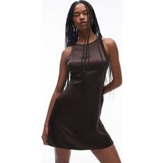 & Other Stories Dresses & Other Stories Bias Cut Satin Mini Dress Brown