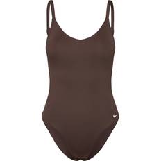 Brun Badedragter Nike Essential V Neck One Piece - Brown
