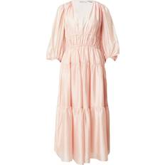 & Other Stories Dresses & Other Stories Midaxi Dress With Volume Sleeves And Shirred Bodice Detail Pink