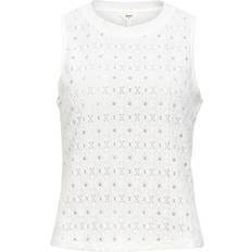 Genbrugsmaterialer Toppe Object Broderi Tanktop Overdel OBJLaila - Hvid