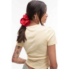 Hair Ties & Other Stories Large Embroidery Hair Scrunchie in Red