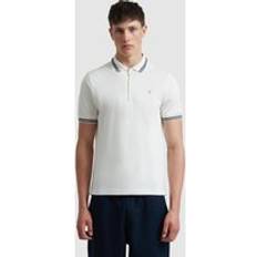 Gold Polo Shirts FARAH Netton Zipped Polo Shirt - Off White