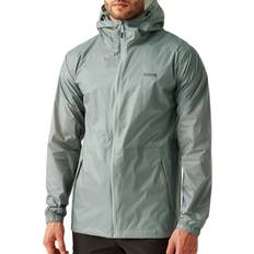 Green - Men Rain Jackets & Rain Coats Regatta Men's Pack-It III Waterproof Jacket - Grey