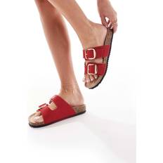 Red Sandals New Look Double Strap Sandal - Red