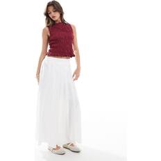 New Look Pleated Midi Skirt - White