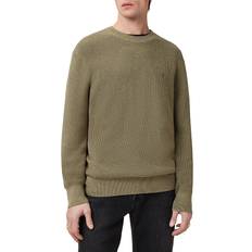 Green Jumpers AllSaints Men's Waffle Crewneck Sweater - Light Ash Green