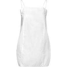 Monki Cotton Poplin Mini Dress With Tie Straps - White