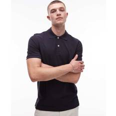 Arket Polo Shirts Arket Pique Jersey Short Sleeve Polo Shirt - Navy Blue
