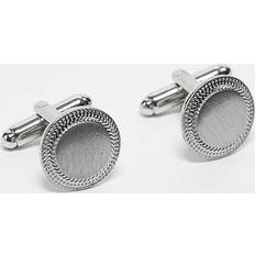 Cufflinks ASOS DESIGN Runde Manchetknapper Med Poleret - Sølvfarvede