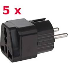 Maclean MCE155 Universal Reseadapter Kontakt GB/UK Set Med 5 Stycken