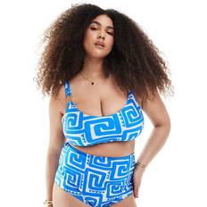New Look Bikini Tops New Look Curve Scoop Bikini Top - Blue