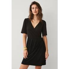 Genanvendt materiale Kjoler Vila Kjole Nayeli Short Wrap Dress - Sort
