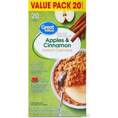 Great Value apples & cinnamon instant oatmeal, 1.23 24.7oz 20pcs