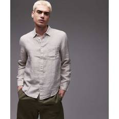 Arket Skjortor Arket Linneskjorta I Regular Fit - Beige
