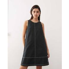 Adidas Grey Dresses adidas Originals Wabash Dress - Black/White Pinstripe