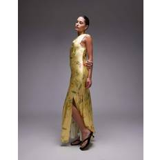 Drape Neck Maxi Dress - Green