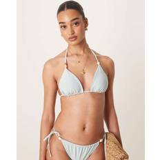 Abercrombie & Fitch Swimwear Abercrombie & Fitch Swim Triangle Bikini Top Co-Ord Blue