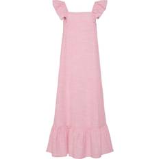 Pieces Pcapia Midi Kjole - Apia - Pink Lemonade/Bright White