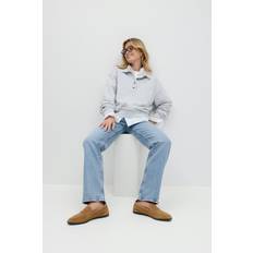 Gina Tricot Mid Straight Jeans - Blue