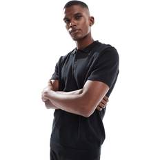 New Look Polo Shirts New Look Short Sleeve Knitted Polo - Black