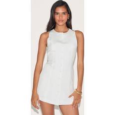 PrettyLittleThing A Line Cinched Back Skort Playsuit - White