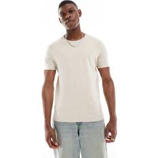 Bershka Beige T-shirts Bershka T-shirt - Naturlig
