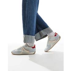 Sneakers I Läder - Blå