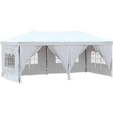 Partytält 3 x 6 vidaXL Hopfällbart Partytält Med Sidoväggar 3x6 m Vit