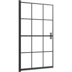vidaXL Duschvägg ESG 80x140 cm Svart