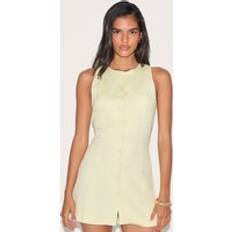PrettyLittleThing A Line Cinched Back Skort Playsuit - Yellow