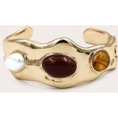 Gold Resin Abstract Bracelet - Yellow
