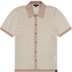 Lee Polotrøjer Lee Short Sleeve Button Up Sweater Polo - Cream