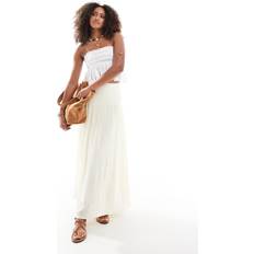 Women - Yellow Clothing Stradivarius Contrast Flowing Midi Skirt - Yellow