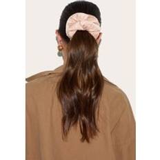 Peach Oversized Padded Satin Scrunchie - Orange