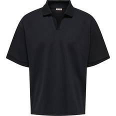 Only & Sons Oversize Pikétröja Med Slitskrage Vit/A