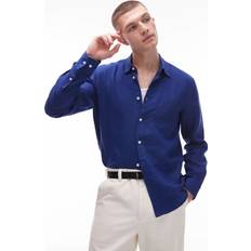 Arket Shirts Arket Regular Fit Linen Shirt - Royal Blue