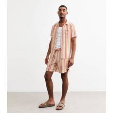 New Look Shorts New Look Men's Blend Stripe Shorts - Rust/Stone