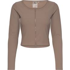 Aim'n Koftor aim'n Ribbed Performance Zipped Cardigan - Brun
