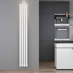 Design Rör Radiator 230 x 1800 mm Vit Oval Panelvärmare